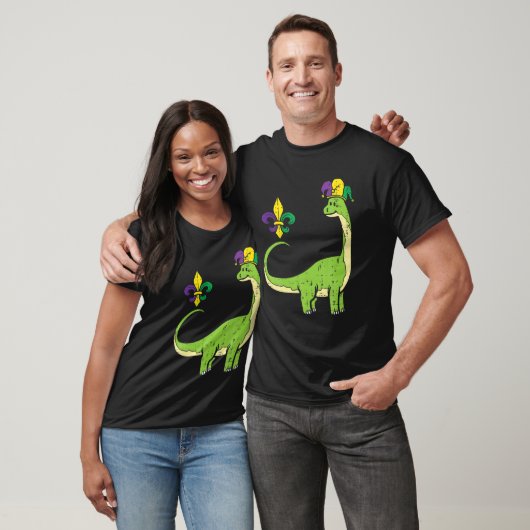 T-shirt Jester Brachiosaurus Apatosaurus Cute Mardi Gras B (Unisexe)