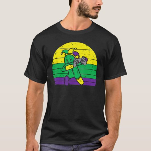 T-shirt Jester Dab Game Controller Mardi Gras Video Gamer (Devant)