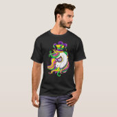T-shirt Jester Rainbow Unicorn Mardi gras Mask Costume (Devant entier)
