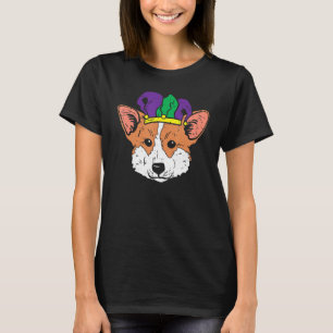 T-shirt Jester Welsh Corgi Face Mardi Gras Funny Chien Hom
