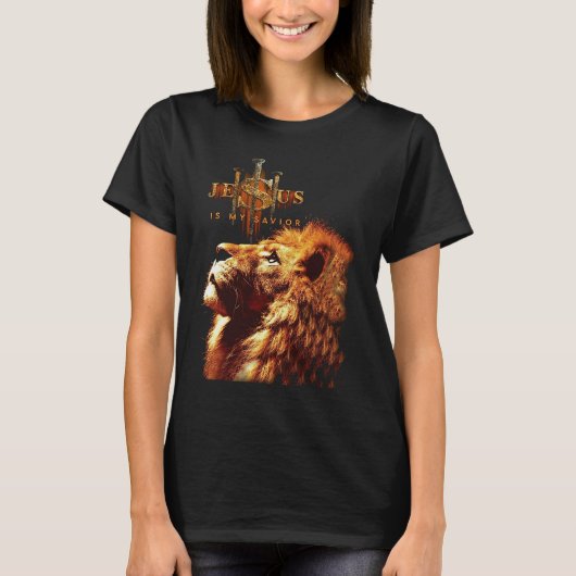 T-shirt Jesu est mon lion Sauveur Je peux faire tout par (Devant)