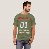 T-shirt Jesucristo Alfa y Omega Principio y Fin espagnol (Devant entier)