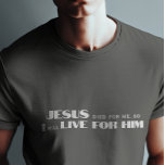 T-shirt Jésus<br><div class="desc">T-shirt chrétien simple et élégant en calligraphie mixte et typographie minimaliste. Ce design de foi moderne et tendance est le cadeau parfait et la marque de mode. #christian #religion #écritures #foi #bible #jesus</div>