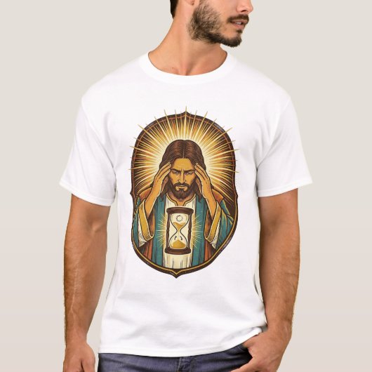 T-shirt Jésus 9999 Emails Non Lus Boîte de Réception Zéro (Devant)