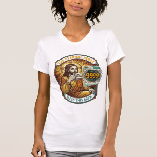 T-shirt Jésus 9999 Emails Non Lus Boîte de Réception Zéro