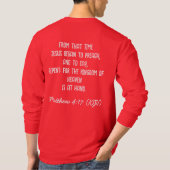 T-shirt JÉSUS a commencé à prêcher le long-manches de Noël (Dos)