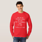 T-shirt JÉSUS a commencé à prêcher le long-manches de Noël (Devant entier)