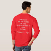 T-shirt JÉSUS a commencé à prêcher le long-manches de Noël (Dos entier)