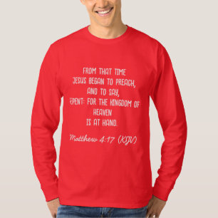 T-shirt JÉSUS a commencé à prêcher le long-manches de Noël