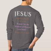 T-shirt JÉSUS A Commencé À Prêcher : Repentez-Vous. Cuivre (Dos)