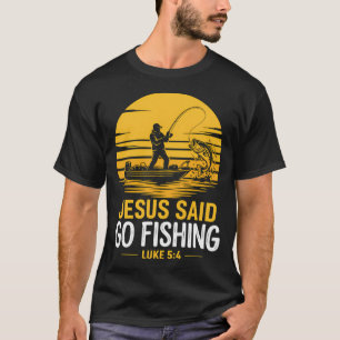 T-shirt Jésus a dit allons pêcher