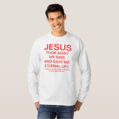 T-shirt Jésus a emporté mes péchés (Devant entier)