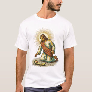 T-shirt Jésus a laissé tomber un avocat frais tranché au s