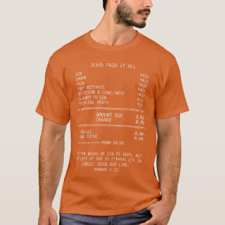 T-shirt Jésus A Payé Tout Christianisme Chrétien Bible Rom