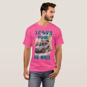 T-shirt Jésus A Pris La Roue (Devant entier)
