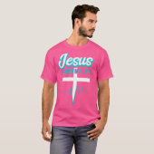 T-shirt Jésus A Sauvé Ma Vie En Chrétien Religieux (Devant entier)