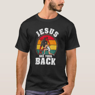 T-shirt Jésus A Ton Dos Christian Wrestler Religieux W