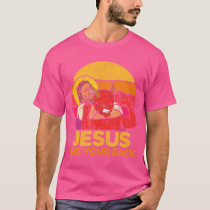 T-shirt Jésus A Ton Dos Jiu Jitsu Retro Christian Men