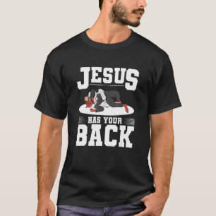 T-shirt Jésus a votre dos pour Dieu Croyant Athlète 4