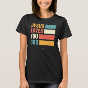 T-shirt Jésus Aime Bro Bible Chrétienne Verse Religieux Ch