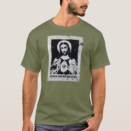 T-SHIRT JÉSUS AIME DES PÉDÉS (Devant)