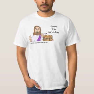 T-shirt Jésus aime la chemise des hommes de crêpes