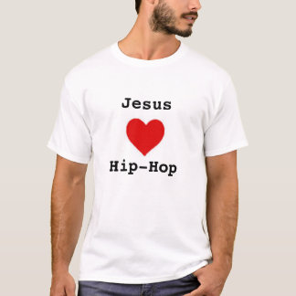 T-shirt Jésus aime le hip hop avec des éléments dessus de