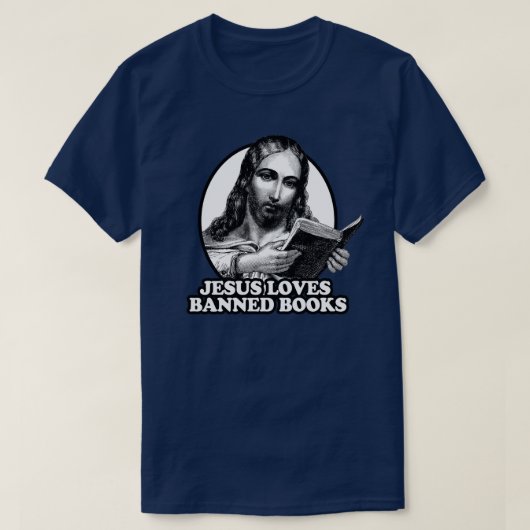 T-shirt Jésus aime les livres interdits (Design devant)