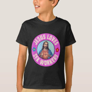 T-shirt Jésus aime les ouvriers Fleurs de Foi chrétienne