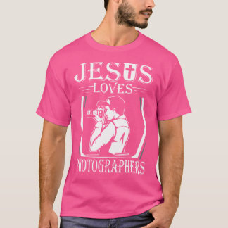 T-shirt Jésus aime les photographes Appareil photo Photogr