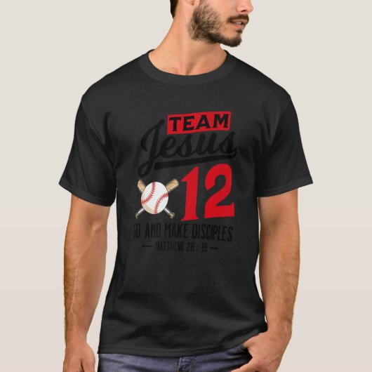 T-shirt Jesus and Baseball Team Jesus Christian Matthew 28 (Devant)
