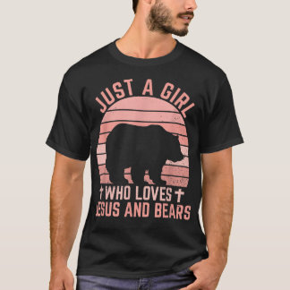 T-shirt Jesus And Bears - Christian Girl And Women