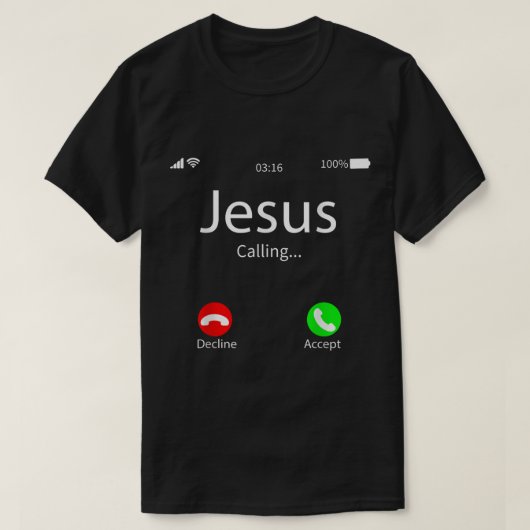 T-shirt Jésus Appelle Dieu Chrétien Fière (Design devant)