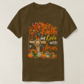 T-shirt Jesus Autumn Fall In Love With Jesus Christian Cro (Design devant)