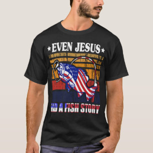 T-shirt Jésus avait une histoire de pêche de poissons Natu