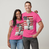 T-shirt Jésus avec drapeau américain (Unisexe)