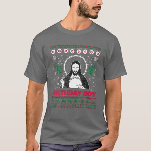 T-shirt Jesus Birthday Boy (Devant)