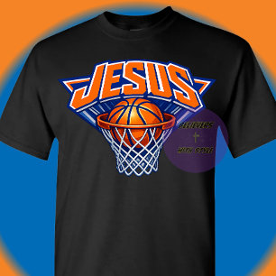 T-shirt JESUS - Bleu et Orange