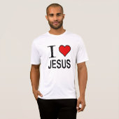 T-shirt Jésus Cadeaux J'aime Jésus Logo (Devant entier)