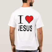 T-shirt Jésus Cadeaux J'aime Jésus Logo double maillage se (Dos)