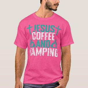 T-shirt Jesus Café Et Camping Vacances Liberté