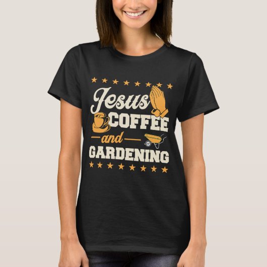 T-shirt Jésus Café Et Jardin Christian Gardener 1 (Devant)