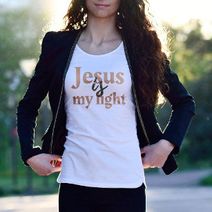 T-shirt Jésus chrétien est ma lumière - Psaume 27
