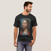 T-shirt Jésus Christ avec un Halo d'or (Devant entier)