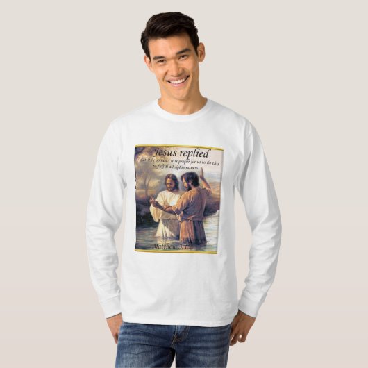T-shirt Jésus Christ Baptême image un (Devant entier)