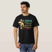 T-shirt Jésus Christ Caché Et Chercher Champion Athéisme 3 (Devant entier)