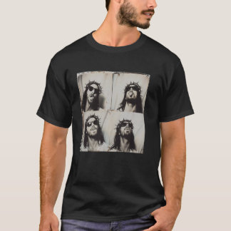 T-shirt Jésus Christ dans le style de machine photo vintag