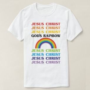 T-shirt Jésus-Christ de l'arc-en-ciel de Dieu