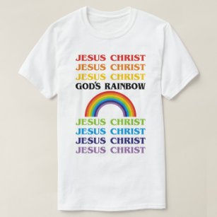 T-shirt Jésus-Christ de l'arc-en-ciel de Dieu
