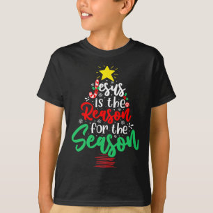 T-shirt Jésus Christ est la raison de Noël Arbre de Noël